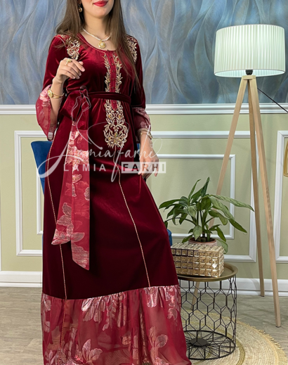 caftan mayane bordeaux