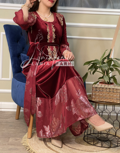 caftan mayane bordeaux