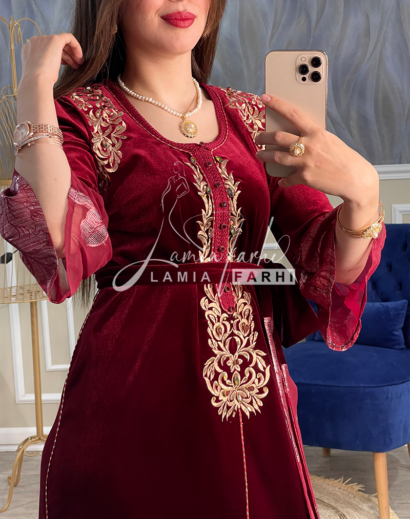 caftan mayane bordeaux